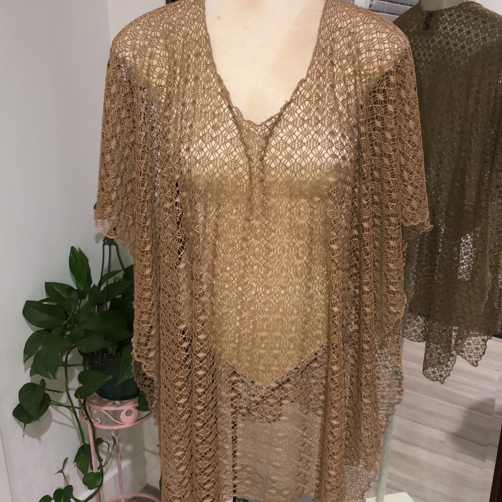 Crochet Lace Knit Wrap Shawl Cover-Up